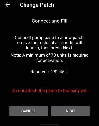 Fill the patch