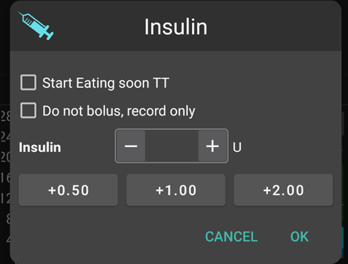 Insulin button