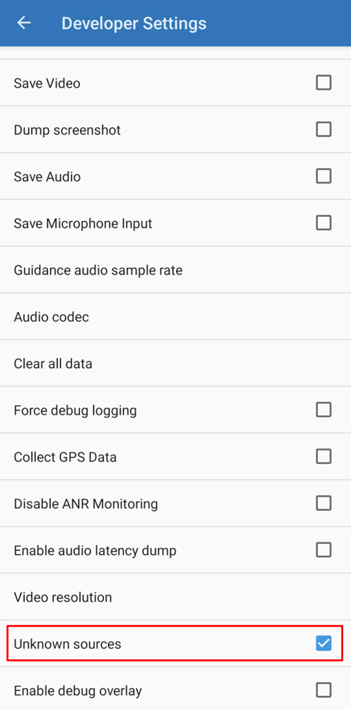 Enable developer mode