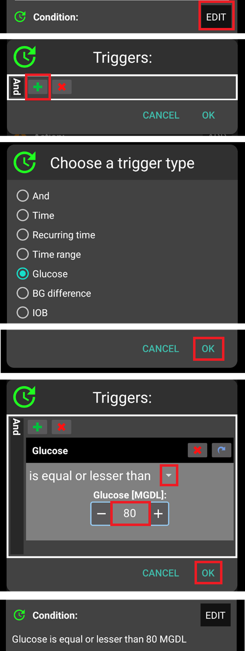Automation condition