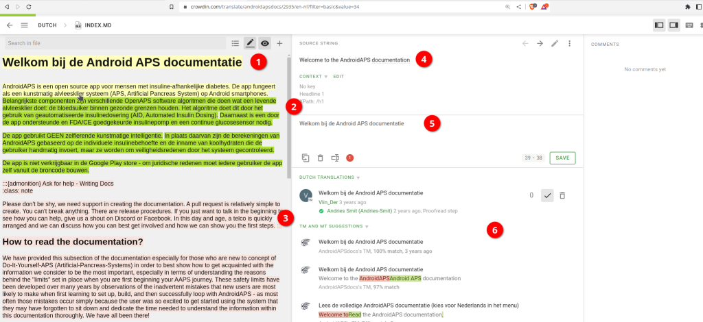 Translation docs