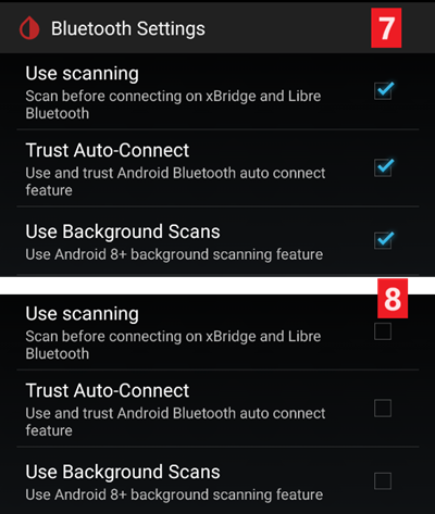 xDrip+ Libre Bluetooth Settings 2